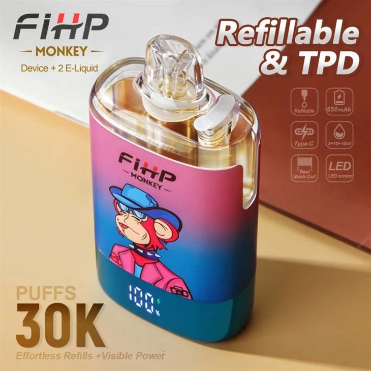 FIHP MONKEY 30K Puffs uudelleentäytettävä TPD