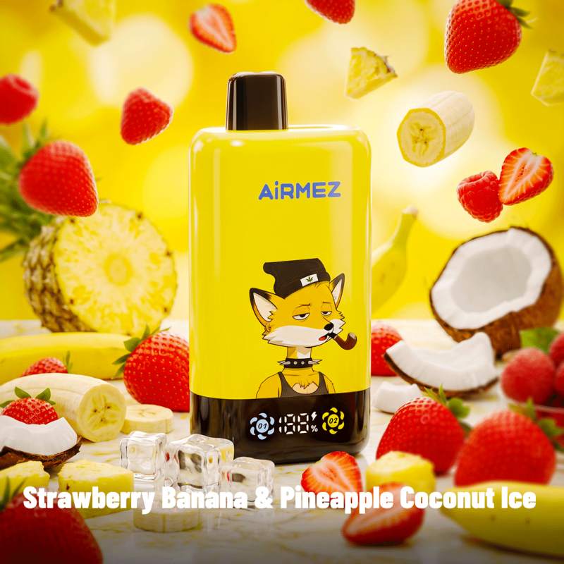 Strawberry-Banana--Pineapple-Coconut-IceAirmez 2in1 pro Strawberry-Banana--Pineapple-Coconut-IceAirmez 2in1 pro